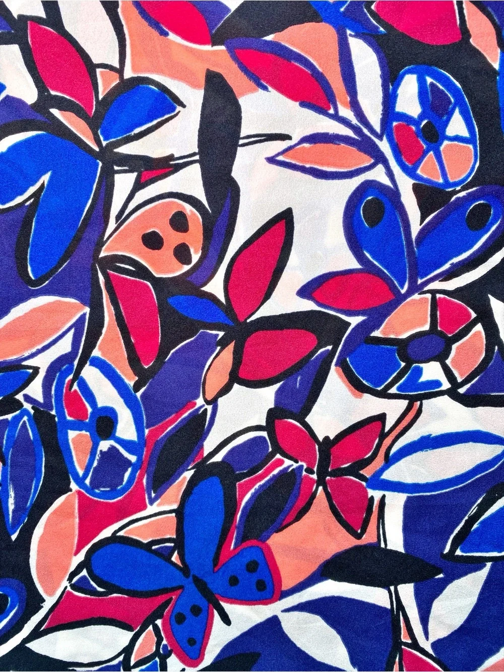 J.Crew Factory Abstract Floral Boatneck Blouse